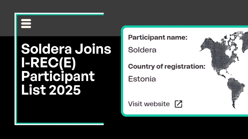 Soldera pievienojas Evident 2025. gada I-REC(E) dalībnieku sarakstam
